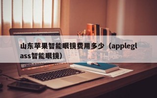 山东苹果智能眼镜费用多少（appleglass智能眼镜）